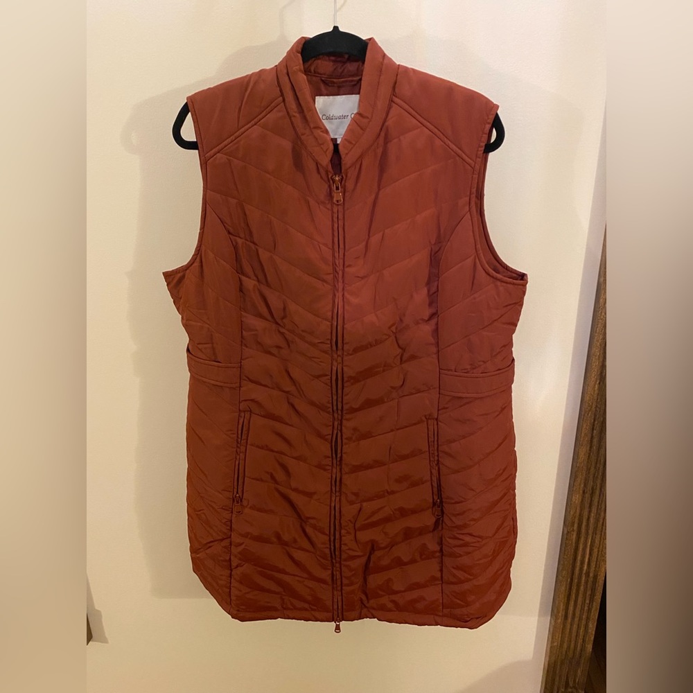 Brand New Orange Long Vest
